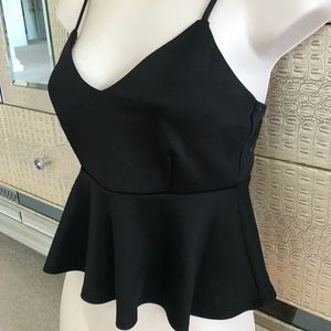 2b Bebe Crop Triangle Flare Top
